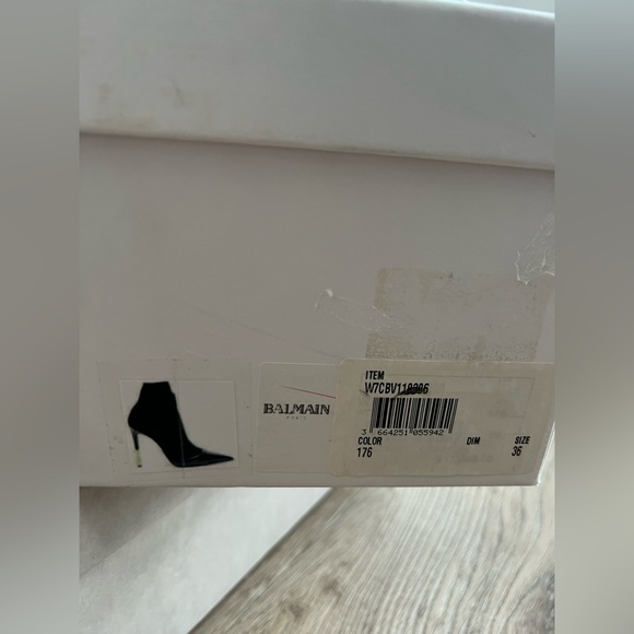 BALMAIN SOCK BOOTIE WITH GOLD TIP HEEL - Picture 7 of 7